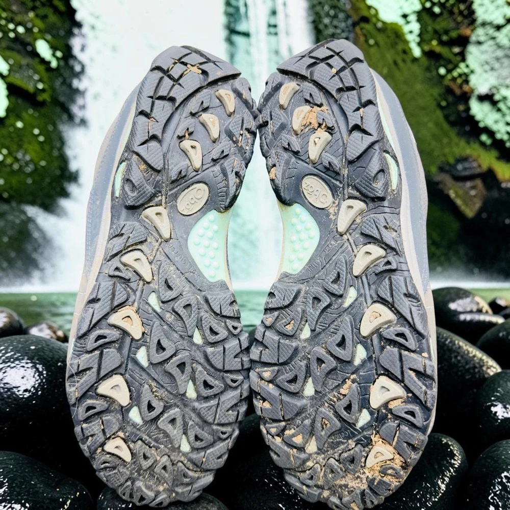 Oboz Bridger Low B-DRY Waterproof Hiking Shoes Gray Blue Wide Mens 7.5W